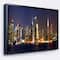 Designart - New York Skyline at Night - Cityscape Photo Framed Canvas Print